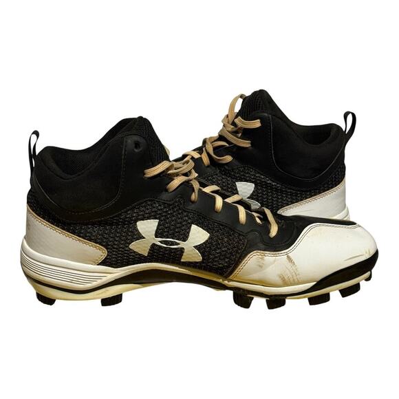 Under Armour Yard Low ST Baseball Cleats Men's Size 13 Black White - Picture 6 of 7